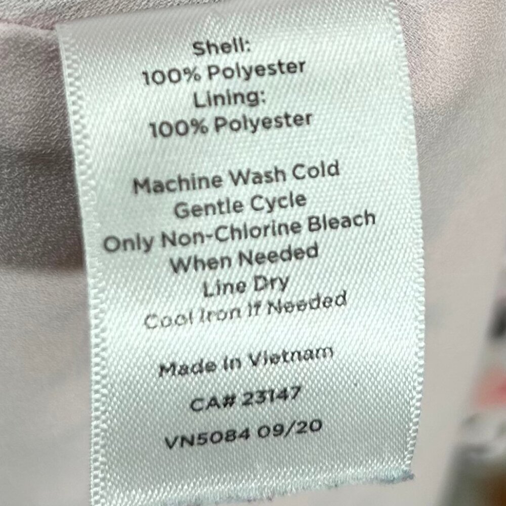 Talbots Pink Green Floral Cottagecore Short Sleeve Button-Up Dress Size 4 - Picture 10 of 11